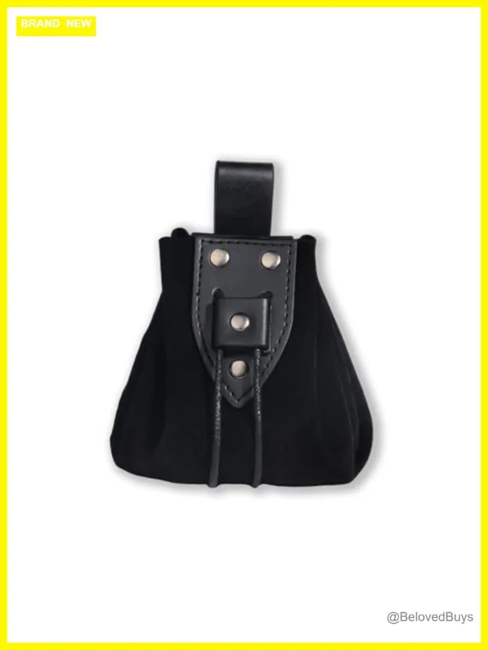 Faux Leather Drawstring Pouch Coin Purse Dice Bag Belt Pouch for LARP Medieval